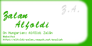 zalan alfoldi business card